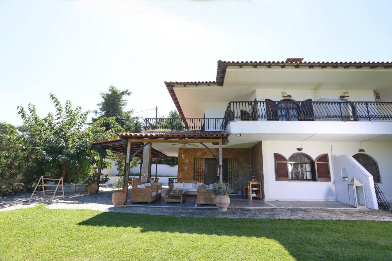 Villa Delta - 5 Bdrms, 2 Min Walk To Mamalouka, Blue Carpet Pefkochori Exterior foto